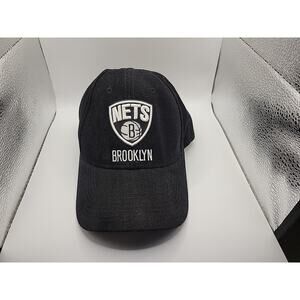 Brooklyn Nets Hat Cap Adidas Strapback NBA Basketball Black Adjustable